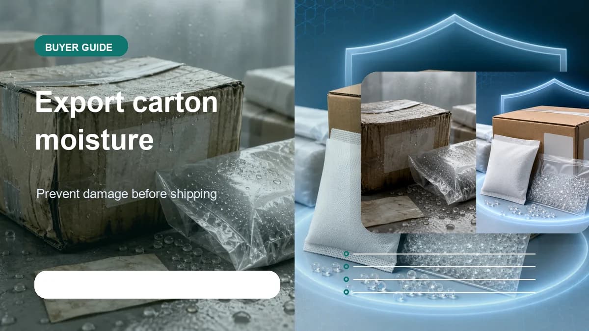 Export carton moisture prevention visual visual for DryGelWorld industrial desiccant buyers