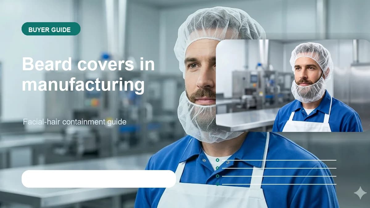 Beard covers in manufacturing visual visual for DryGelWorld industrial desiccant buyers