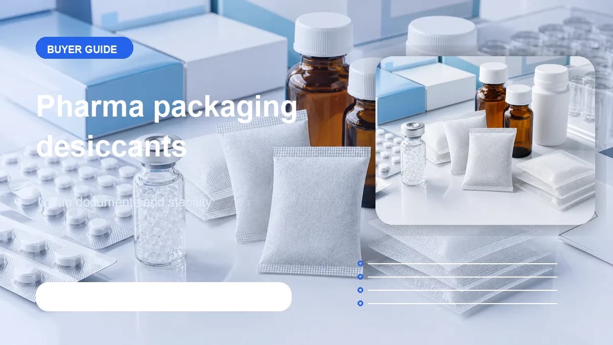 Pharma packaging silica gel buyer guide visual visual for DryGelWorld industrial desiccant buyers