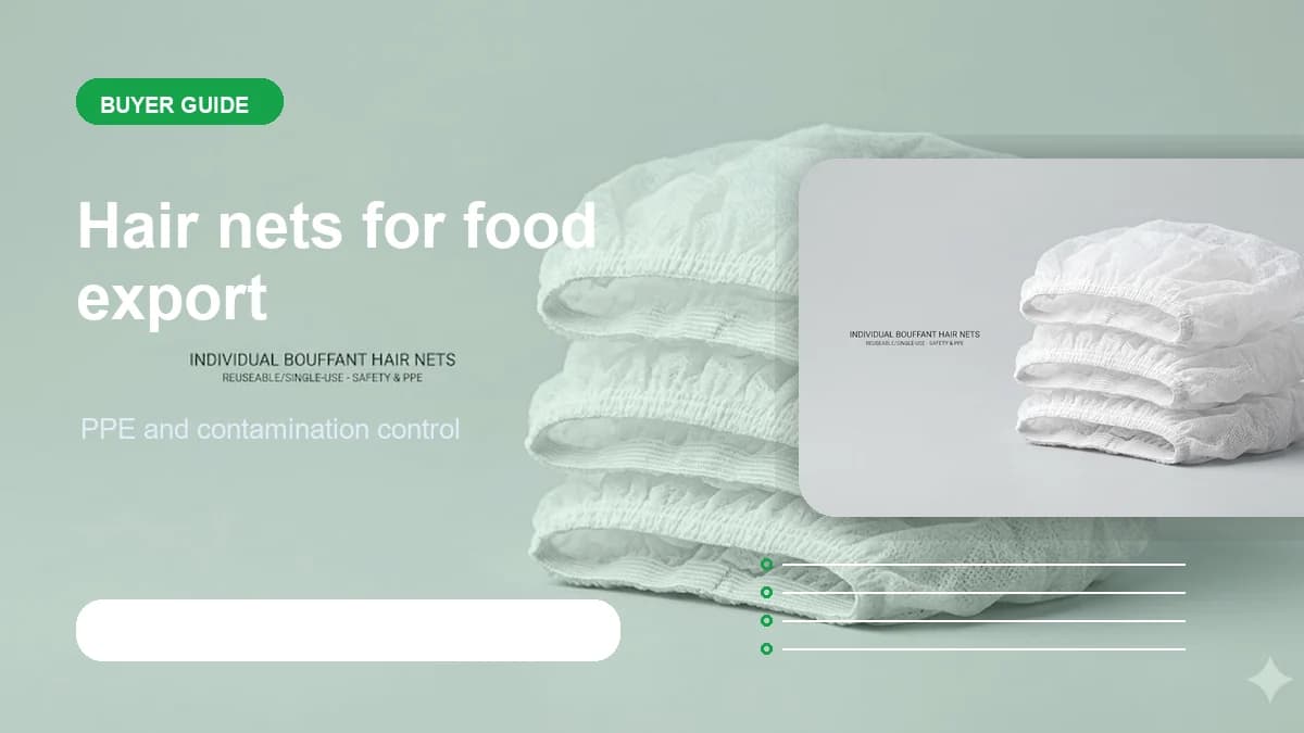 Hair nets for food export visual visual for DryGelWorld industrial desiccant buyers