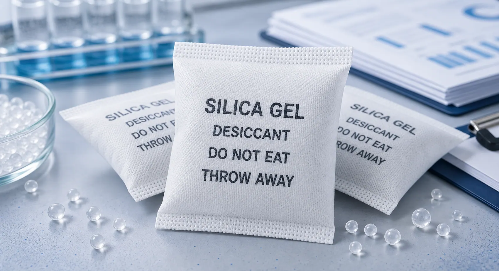 Private label silica gel sachets and custom desiccant packet artwork