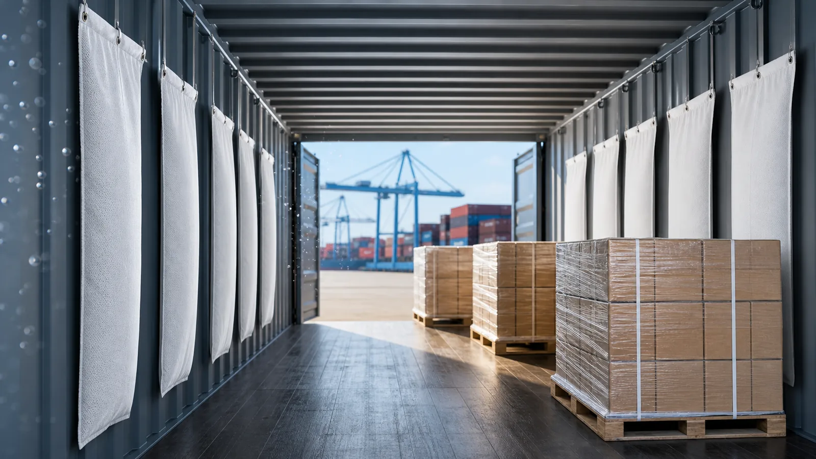 Maritime Export Cargo Protection — High-adsorption maritime strips for international container loads, long-haul shipping, and extreme humidity transit.